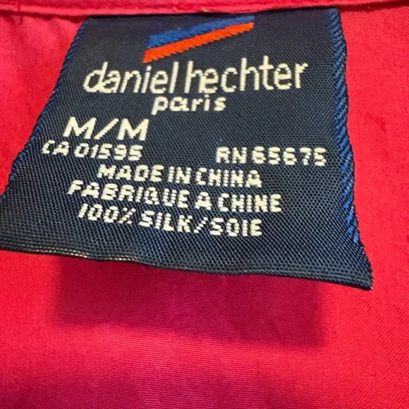 Daniel Hechter 100% Silk Button-Down Top | Size Medium - Picture 5 of 6